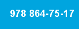 978 864-75-17 978 864-75-17